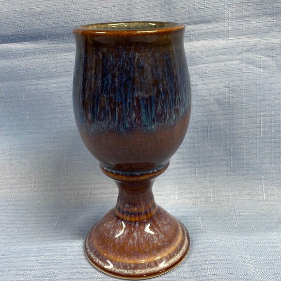 Bill Campbell pottery wine goblet